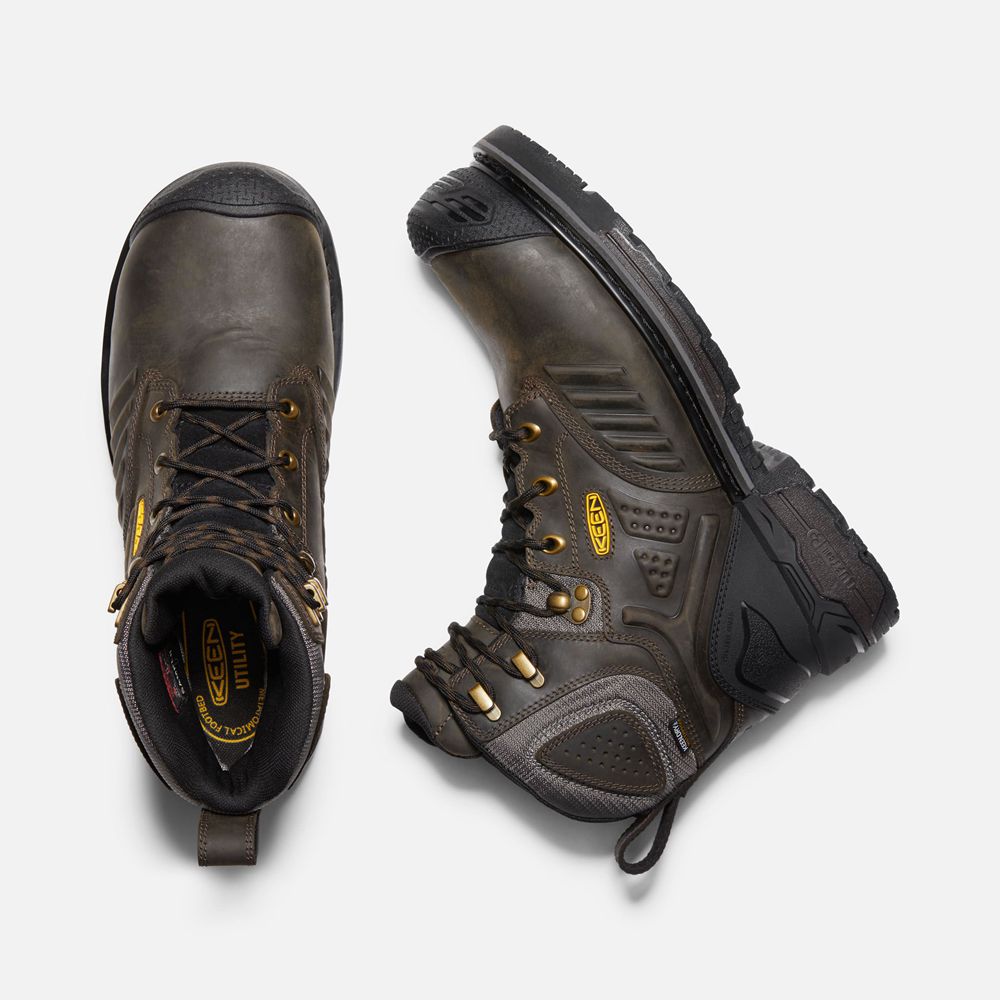 Keen Laarzen Heren Zwart Bruin - Philadelphia 6\" Insulated Waterproof (Carbon-Fiber Toe) - 36192-NFZ